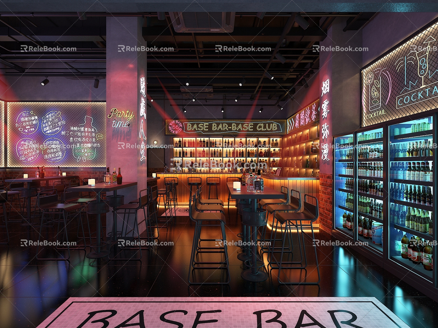 INDUSTRIAL LOFT BAR 3d model