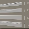 White Decorative Molding Lines With Size Options 100 115 130 140