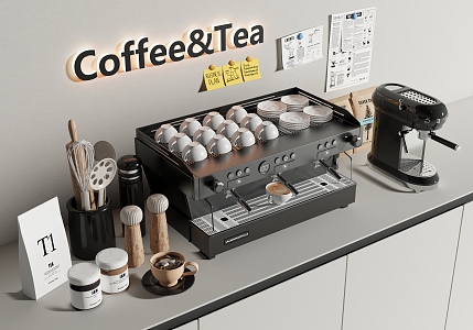 Modern Coffee Machine Coffee Machine Grinder Coffee Supplies Kitchen Appliances 3d model