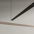 Contemporary Linear Pendant Light With Black And Gold Metal Finish And Minimalist Design