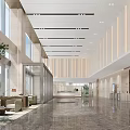 Elegant Bright High End Modern Office Lobby Front Desk Reception Area With Comfortable Waiting Lounge