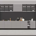 Modern Wine Cabinet Design With White Cabinets Black Backdrop Wine Bottles And Decorative Items