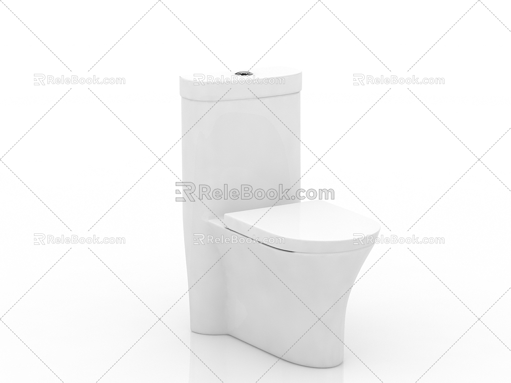 Modern toilet seat 3d model