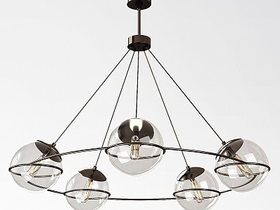 Retro Chandelier Horse Wheels model