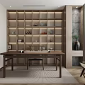 New Chinese Style Study 3d model
