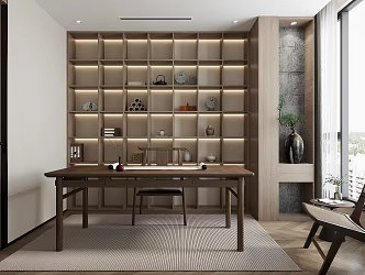 New Chinese Style Study 3d model