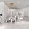 The Ginza Modern Beauty Hair Salon Interior With White Decor And Elegant Display Areas