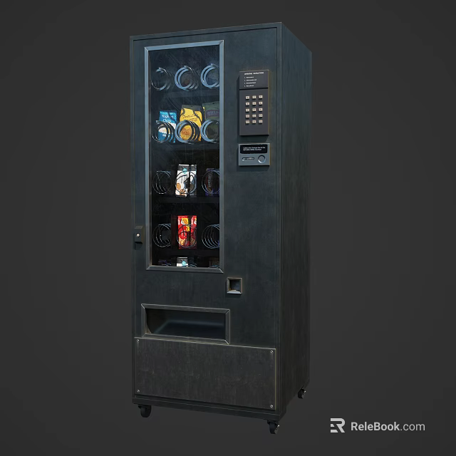 Smart Vending Machine with Snacks Beverages and Digital Control Panel for Automatic Dispensing 3d model