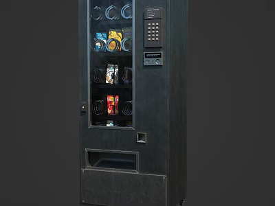 Smart Vending Machine with Snacks Beverages and Digital Control Panel for Automatic Dispensing 3d model