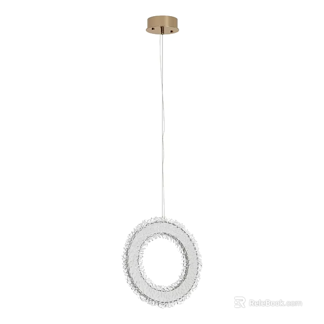 Elegant Modern Circular Chandelier With Sleek Metal Frame For Home Interior 3d model 