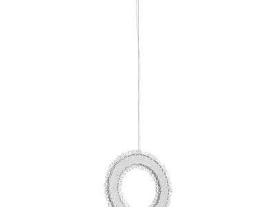 Elegant Modern Circular Chandelier With Sleek Metal Frame For Home Interior 3d model
