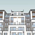 Modern Multi Storey Building Exterior Design With Balconies And Windows