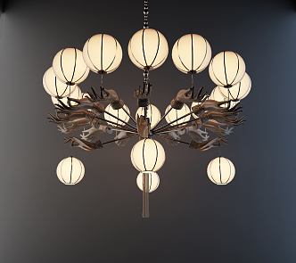 Chinese chandelier 3d model