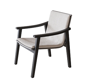 Modern Single Chair Dining Chair Leisure Chair 3d model