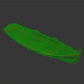 Red Wooden Small Boat Classic Water Transport Vessel with Simple Design