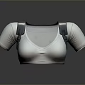 White Daily Necessities Top With Shoulder Straps For Comfortable Supportive Wear