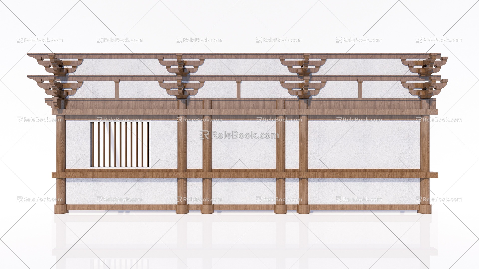 Chinese-style component ancient building component bucket arch mortise and tenon joint structure bucket arch composite building structure 3d model