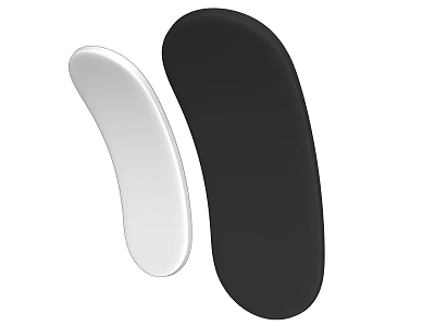 Two Practical Curved Shape Hooks In White And Black Colors For Home Hanging Use 3d model