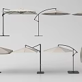 Outdoor Patio Umbrella Various Designs With Curved And Straight Pole Foldable Structure For Garden Use