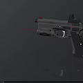 Tactical Handgun with Red Laser Sight Black Body Ergonomic Grip and Precision Aiming Features