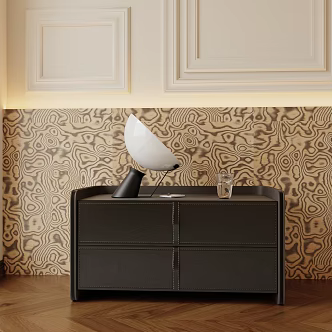 Modern bedside table decoration side cabinet side table 3d model