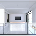 Modern Minimalist Interior With Sleek Elevator Door Wooden Accent And White Walls