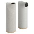 Modern Textured Vases With Wooden Base And Decorative Branches In Contemporary Design