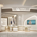 modern jewelry store china gold 3d model