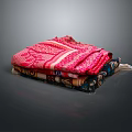Colorful Patterned Scarves Stacked with Vibrant Traditional Fabric Designs