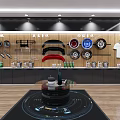 Modern Display Shelves With Car Accessories Tools And Apparel For Retail Shop