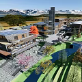 Homestay Buildings With River Trees And Courtyard In Natural Landscape Design