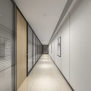 Modern office walkway 3d model