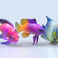Vibrant Colorful Aquatic Animals Tropical Fish Featuring Diverse Bright Hues And Patterns