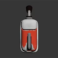 Portable Red Fire Extinguisher With Handle Nozzle And White Base For Fire Safety