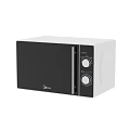 Midea Black And White Microwave Oven With Control Knobs As Kitchen Appliance 3d model