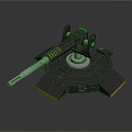 Turret Turntable Railgun Sci-fi Tower Defense Game Tower Defense Sci-fi Turret Game Turret Game Battery 3d model