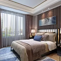 Background double bed 3d model