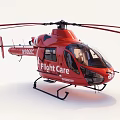 Red Helicopter with Flight Care and MASSCO for Medical Rescue Services