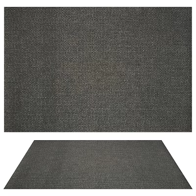 Modern Dark Gray Woven Square Carpet With Textured Surface For Living Room Decor 3d model