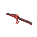 Red Industrial Belt Conveyor Equipment With Dual Conveyor Belts And Metal Frame