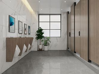 Public toilet Modern toilet 3d model