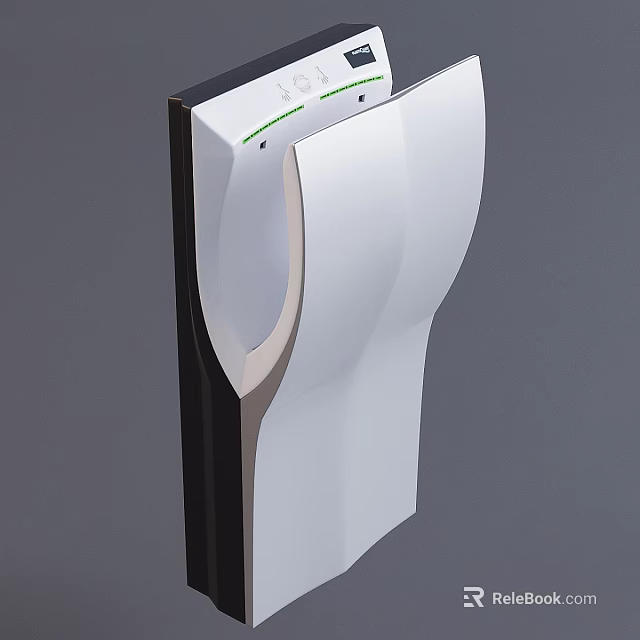 Public Facility Modern Automatic Hand Dryer With Sleek Design And Quick Drying 3d model