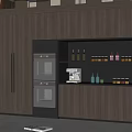Modern Light Wood Kitchen Cabinets With Built In Ovens And Open Shelves
