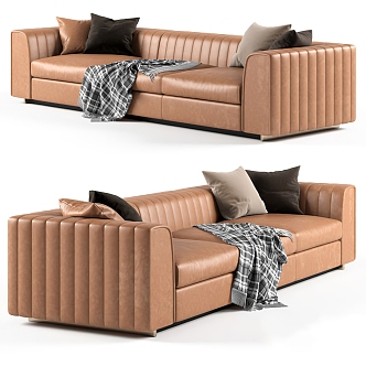 Modern double sofa 3d model