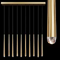 Elegant Golden Crystal Chandelier with Hanging Pendants for Modern Interior Decor