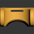 Yellow Industrial Mechanical Part With Curved Design And Multiple Holes Structure