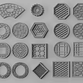 New Chinese Style Flower Window Hollow Window Hollow Window Carved Window Grated Window 3d model