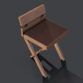 Wooden Leisure Chair With X Shaped Legs And Simple Modern Design