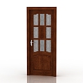 Modern Interior Door Solid Wood Door 3d model