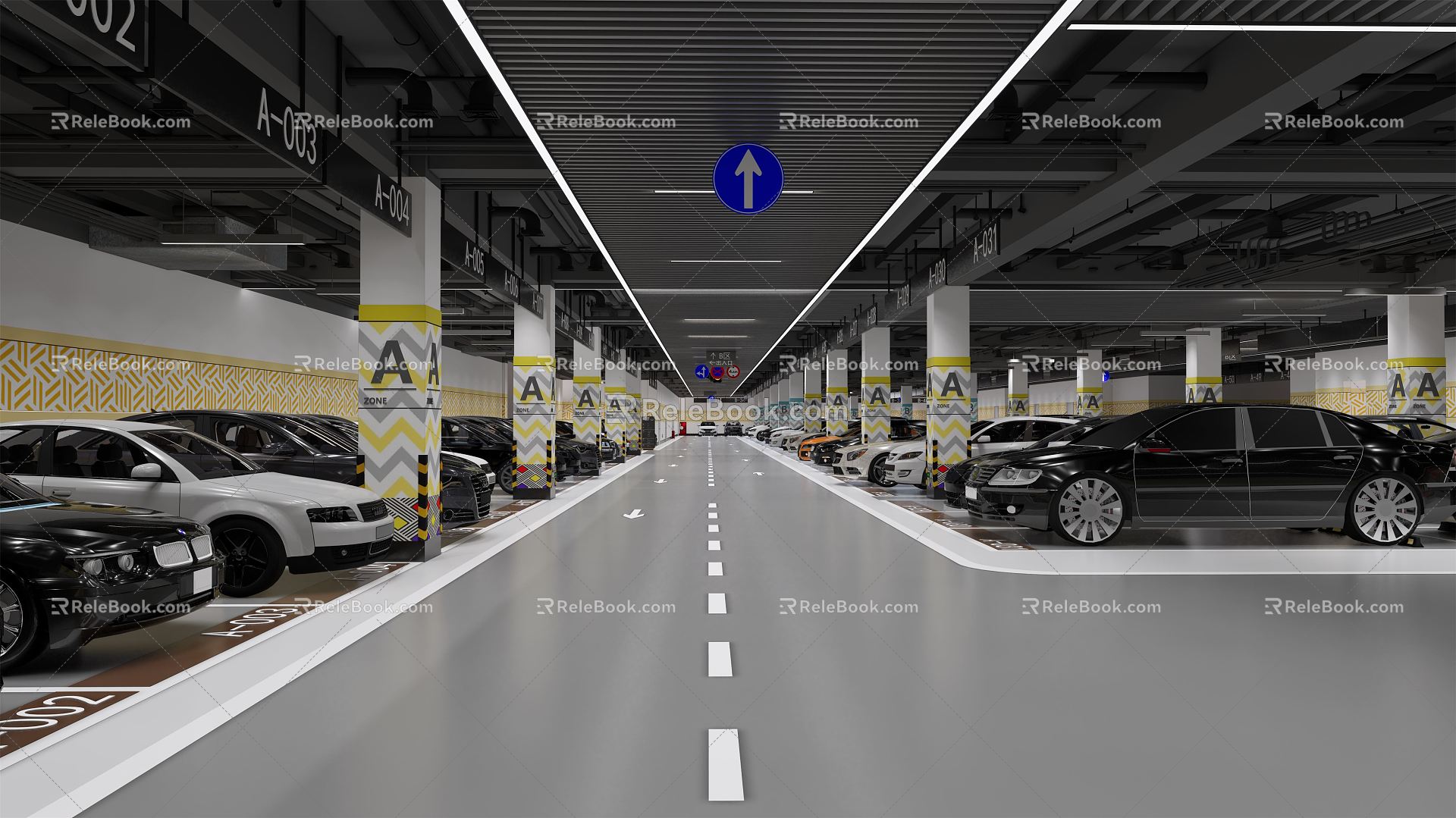 Underground Parking Modern Parking 3d model